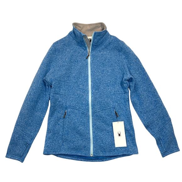 Spyder Women’s Soar Full Zip Fleece Jacket Blue Size L New With Tags - Picture 10 of 10